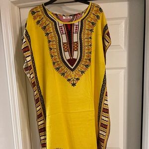 Gold long African dress
